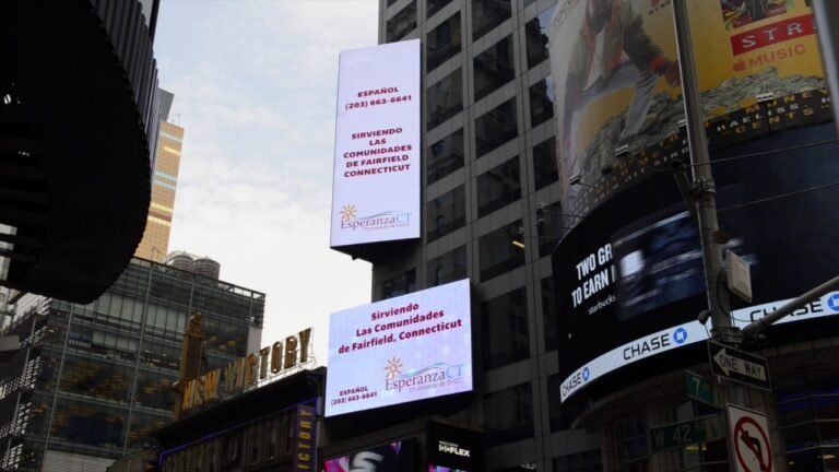 Centro de Crisis de Violencia Doméstica causa impacto en Times Square en NY
