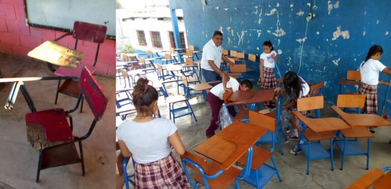 Comunidad se une para donar pupitres nuevos a escuela en Guatemala