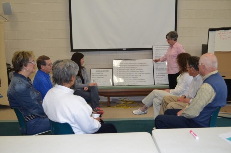 Grupos de apoyo para ayudar a familias con miembros que sufren de enfermedades mentales