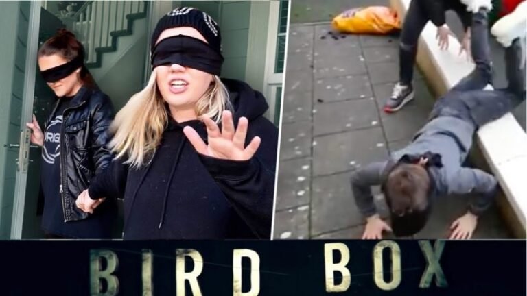 La gente está caminando con los ojos vendados en el nuevo desafío de Bird Box de Sandra Bullock