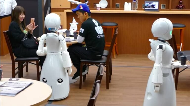 Una cafetería en Tokio usa robots como meseros operados a distancia por discapacitados