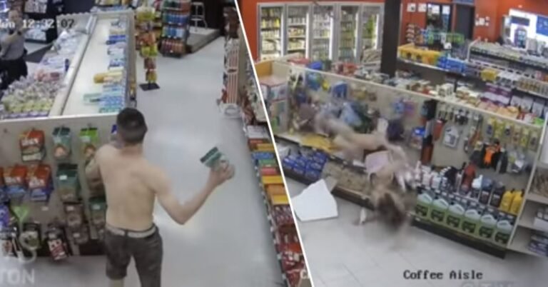 La persecución policial más cómica en una tienda de Canadá