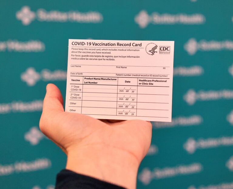 Qué hacer si perdió su tarjeta de vacunas