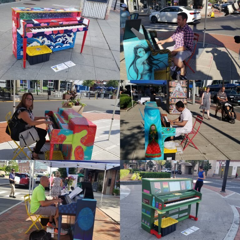 Pianos adornan calles de Stamford
