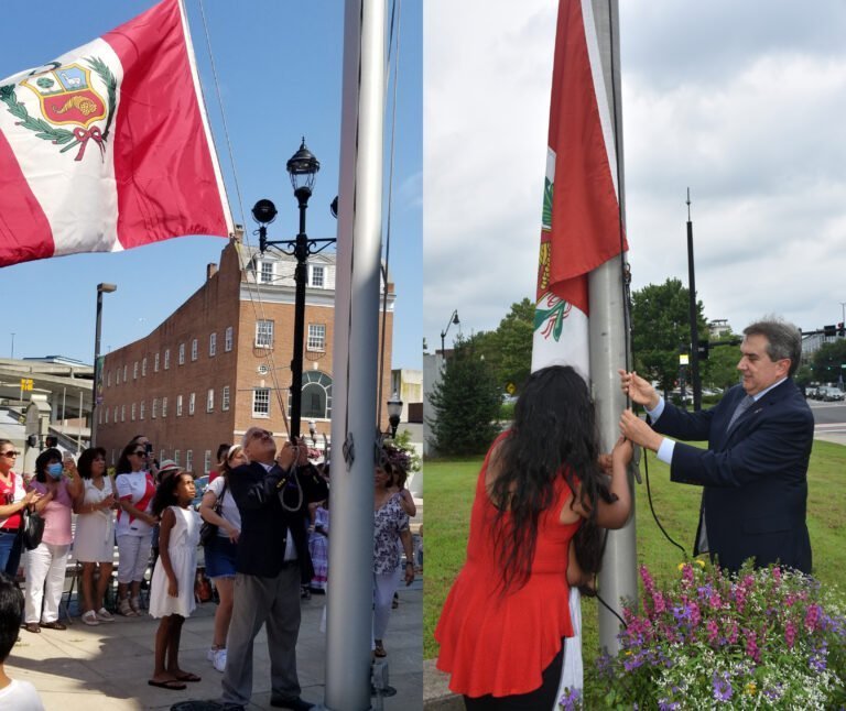 Unión y hermandad en izamiento de bandera del Perú