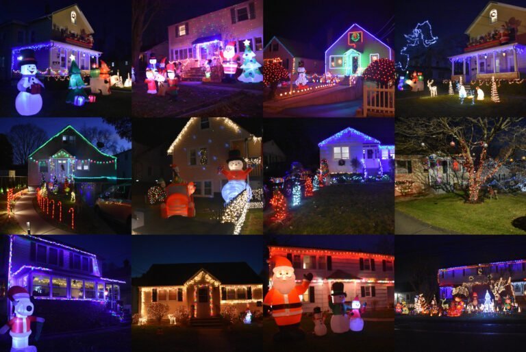 Luces multicolores adornan casas para dar color festivo a la Navidad