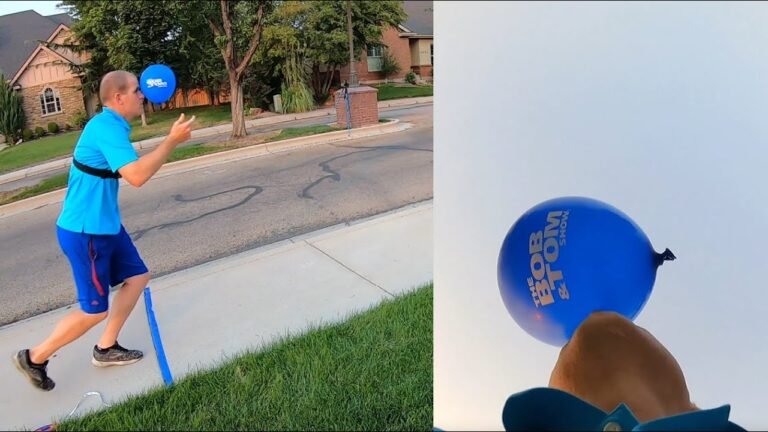 Rompe récord Guinness empujando un globo con su cara