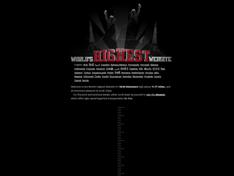 El sitio web más largo y loco del mundo: ¡mide casi 19 kilómetros!