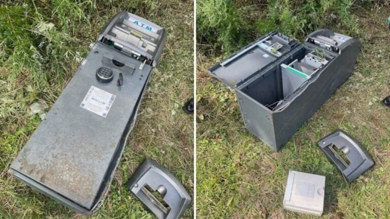 Encuentran cajero automático robado