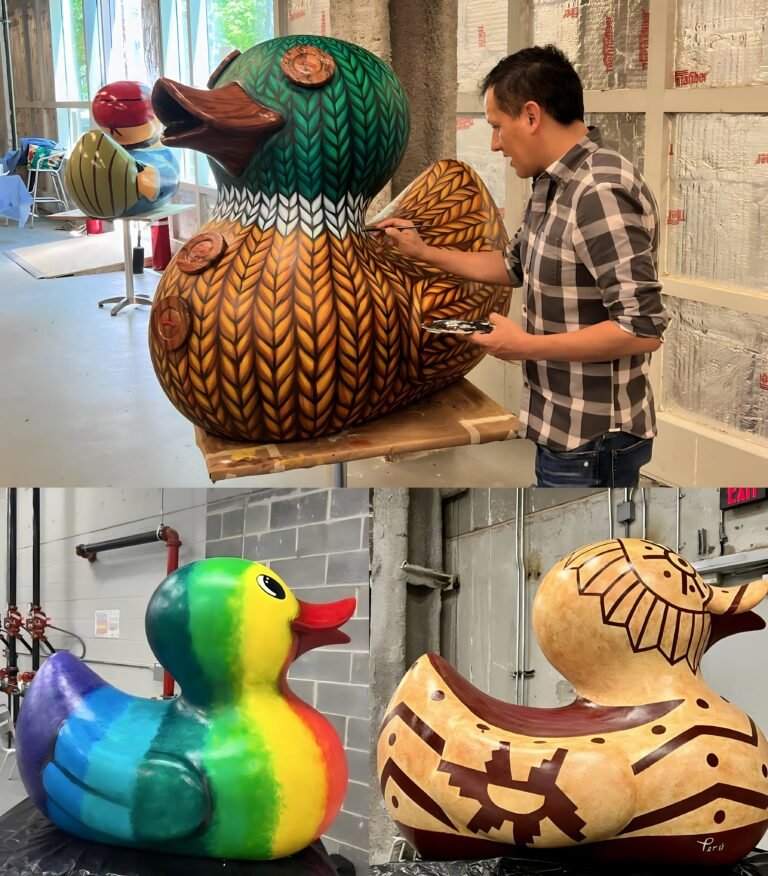 Exhibición de arte: Patos pasearán por el centro de Stamford