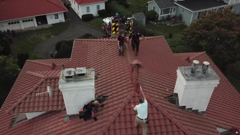 Rescatan a mujer desde techo y podría enfrentar cargos