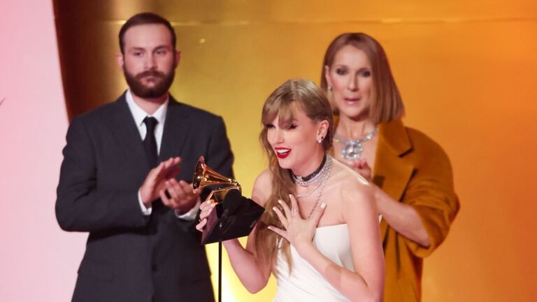 Taylor Swift recibe críticas por el gesto que tuvo con Celine Dion en los Grammy 2024