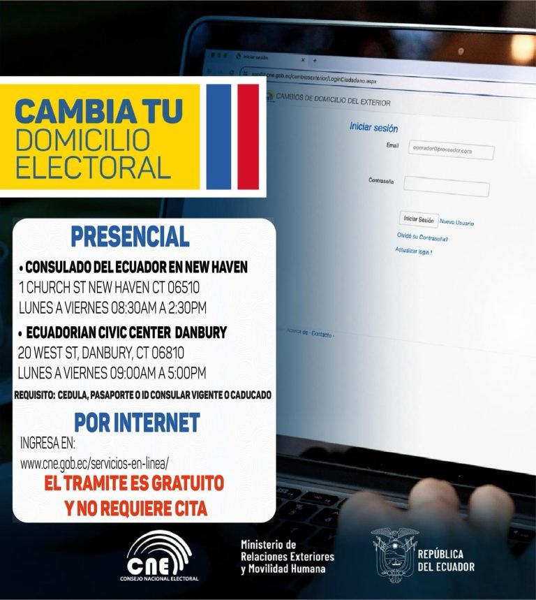 Cambio de domicilio para votar en elecciones