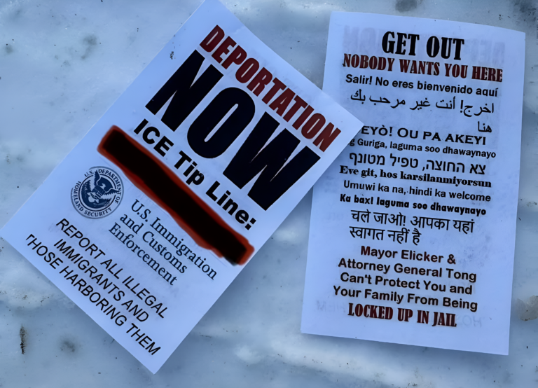 Hallazgo de panfletos que promueven la deportación en CT causa indignación