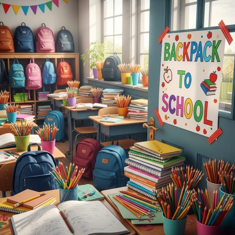 Campaña de donación de mochilas y útiles escolares a beneficios de niños de bajos recursos