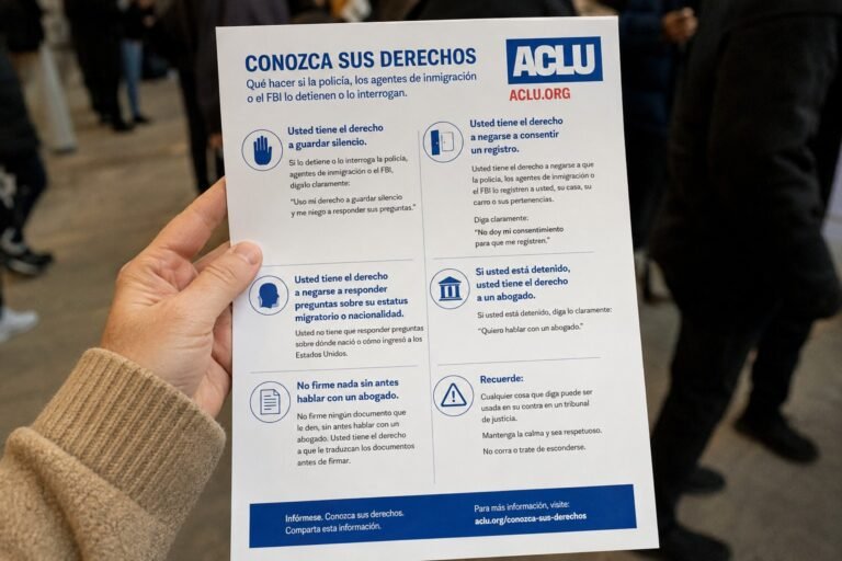 Difunden folleto en español para ayudar a inmigrantes a conocer sus derechos ante la policía y agentes federales