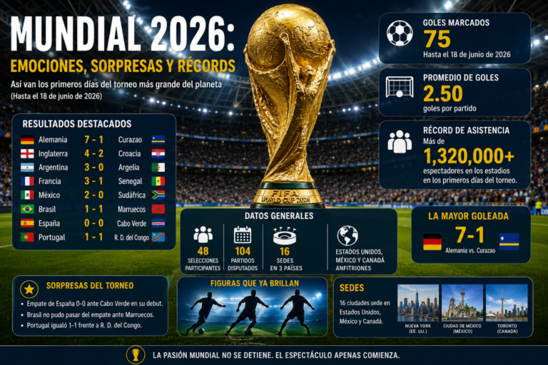 Mundial 2026: emociones, sorpresas y récords marcan los primeros días del torneo