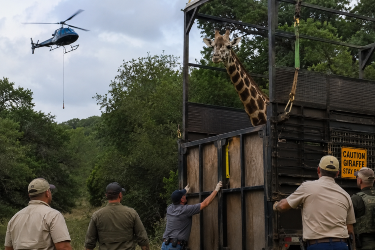 La jirafa más buscada de Texas regresa a casa tras dos semanas de aventura